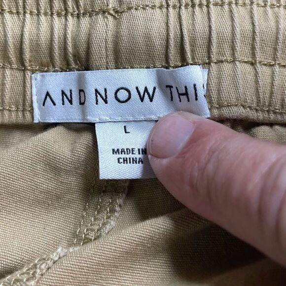 And Now This Large Khaki Harvest Stretch Shorts from Macy's - Picture 2 of 7